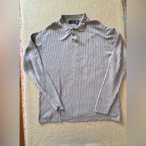 jf j.ferrar Ribbed Knit Sweater in Beige